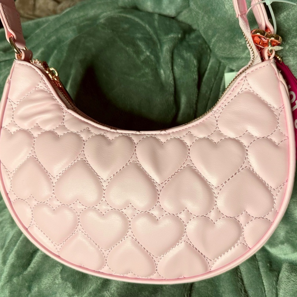 Betsey Johnson Pink Heart Shoulder Bag - Picture 3 of 5